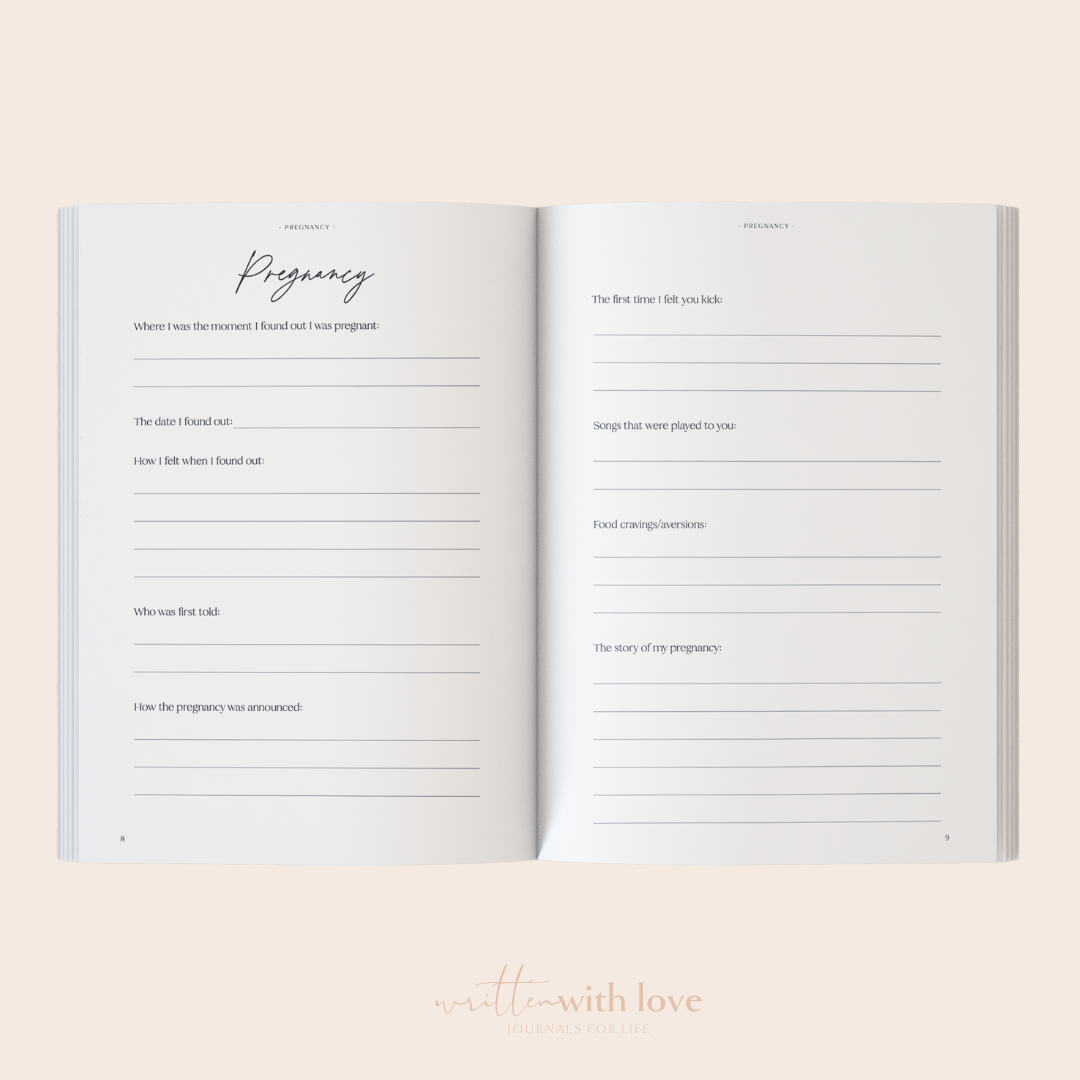 Baby Memory Book - Classic White Linen